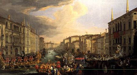 A Regatta on the Grand Canal, Venice à Luca Carlevaris