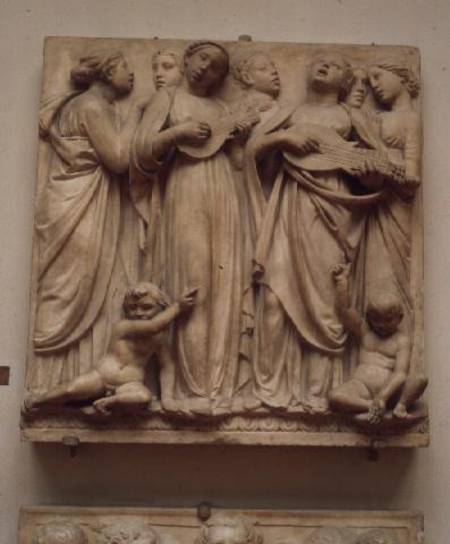 Singing angels, relief from the Cantoria à Luca Della Robbia