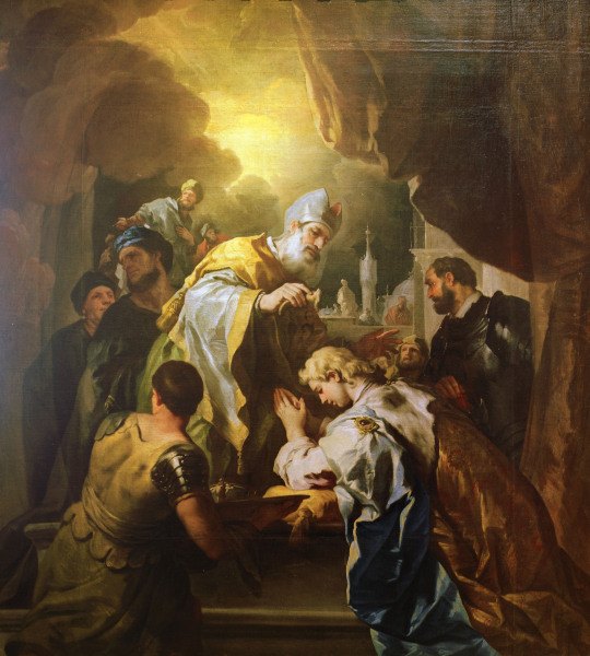 L.Giordano / Solomon is annointed King à Luca Giordano