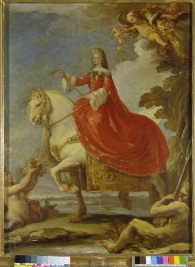 Dona Mariena de Neuburg à cheval