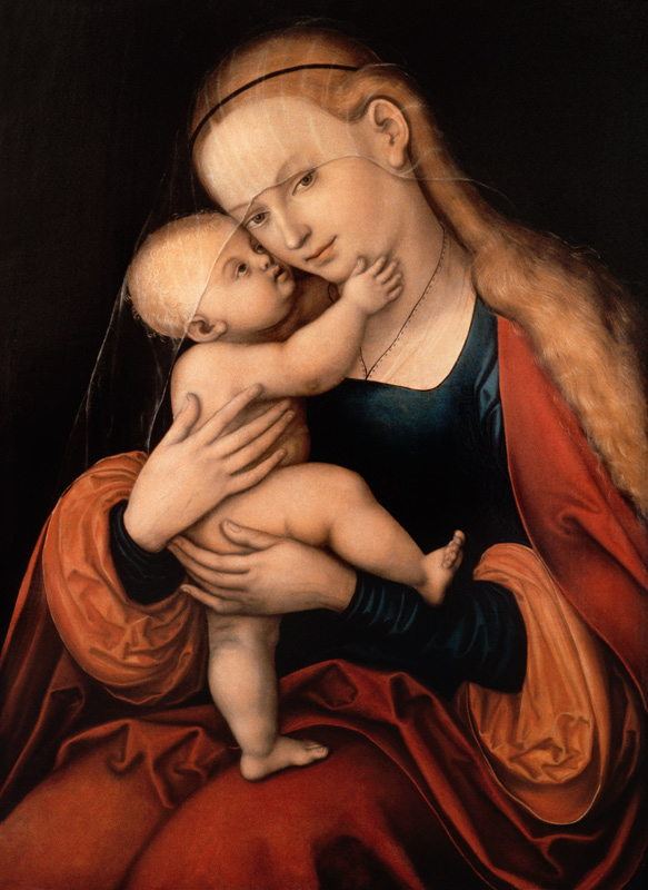 madonne avec l'enfant (Passauer image de faveur) à Lucas Cranach l'Ancien