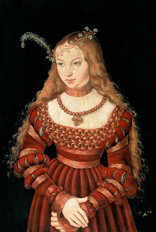 Princesse Sibylle von Cleve en tant que épouse à Lucas Cranach l'Ancien