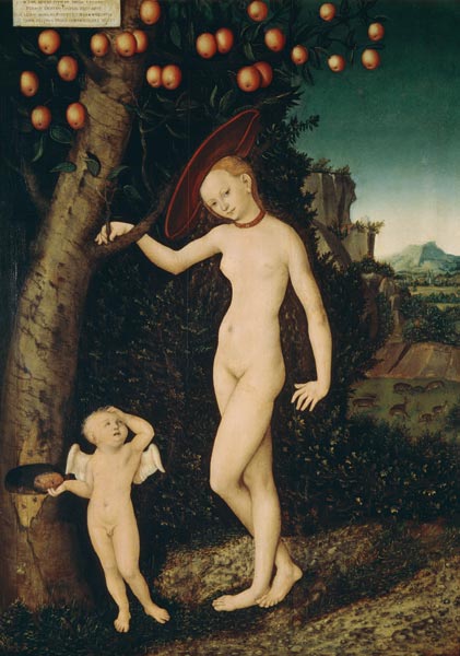 Venus et Amor en tant que voleur de miel à Lucas Cranach l'Ancien