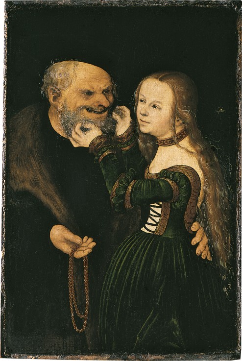 The Unequal Couple à Lucas Cranach l'Ancien