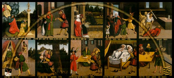 The Ten Commandments à Lucas Cranach l'Ancien