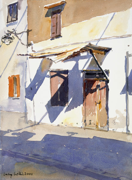 Cretan Shadows, 2002 (w/c on paper)  à Lucy Willis