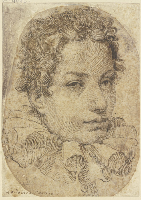 Junger Mann mit Halskrause à Ludovico Carracci