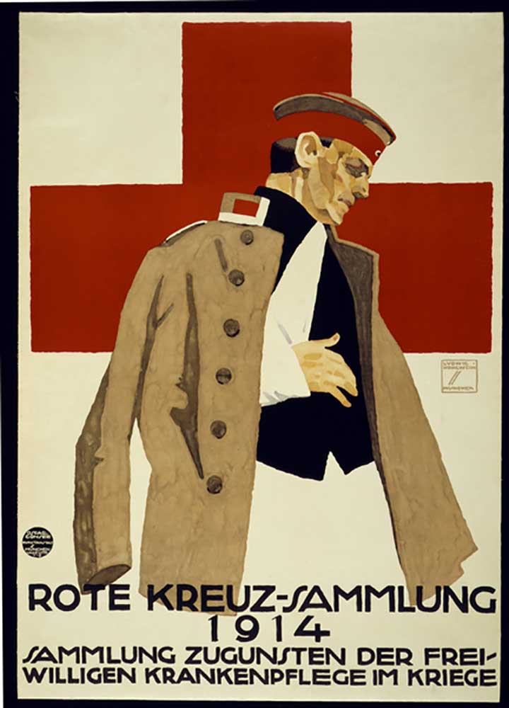 Fund Raising Campaign for German Red Cross, pub. 1914 à Ludwig Hohlwein