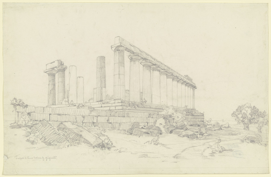 Temple of Juno near Agrigento à Ludwig Metz