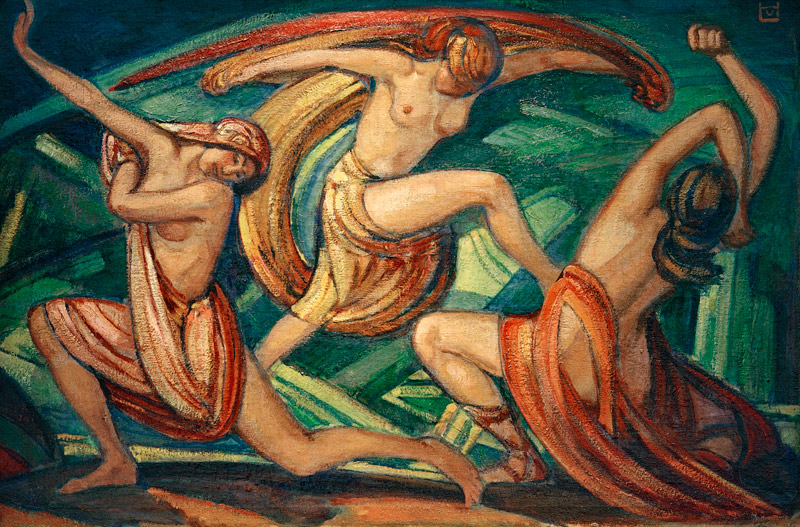 Drei tanzende Frauen à Ludwig von Hofmann