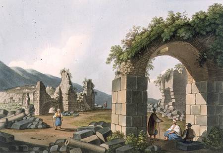 Ruins of the Baths at Ephesus, plate 43 from 'Views in the Ottoman Dominions', pub. by R. Bowyer à Luigi Mayer