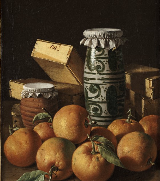 Still Life with Oranges, Jars, and Boxes of Sweets à Luis Melendez