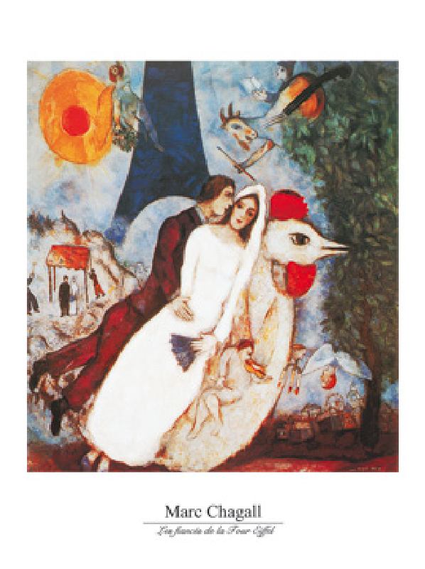 Les fiancés à Marc Chagall