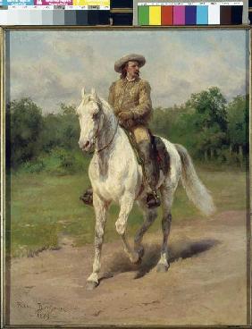 colonel William F. Cody à cheval