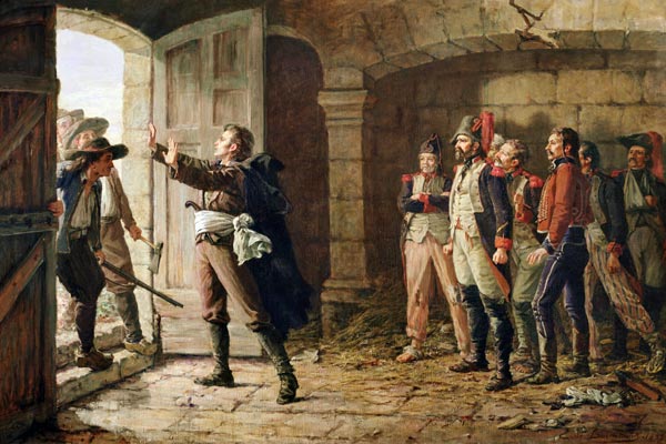 Maurice Gigost d'Elbee (1752-94) Protecting the New Prisoners at Chemille à Marie Felix Edmond de Boislecomte