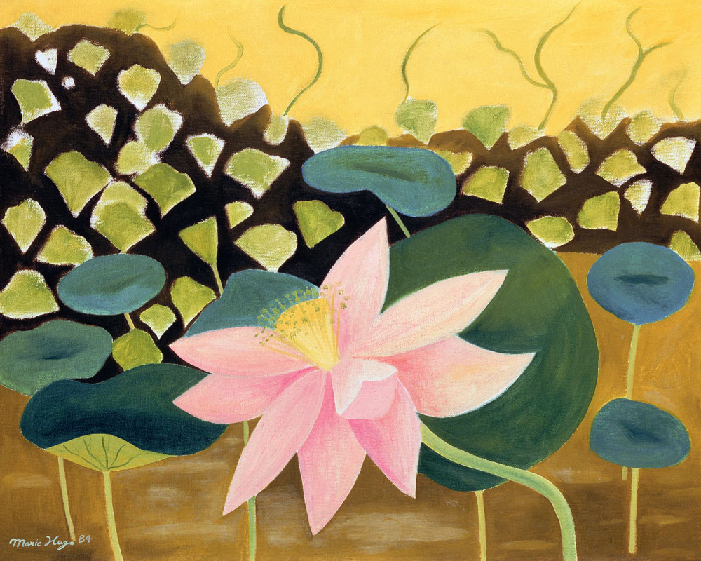 Lotus Flower, 1984 (oil on board)  à Marie  Hugo