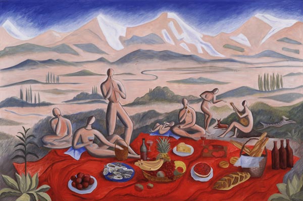 The Picnic, 1992 (oil on canvas)  à Marie  Hugo