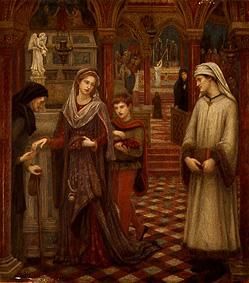 La première réunion des Petrarca et des Laura dans l'église Sta. Chiara (avignon) à Marie Stillman