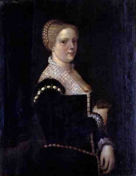 Self Portrait of the Artist - Marietta Robusti Tintoretto en reproduction  imprimée ou copie peinte à l\'huile sur toile