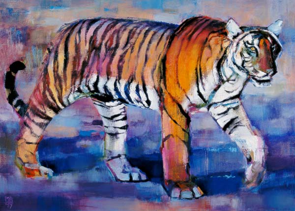 Tigress, Khana, India, 1999 (oil on canvas)  à Mark  Adlington