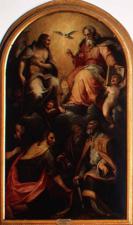 The Holy Trinity with Saints à Maso  da San Friano
