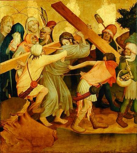 Christ Carrying the Cross, panel from the St. Thomas Altar from St. John's Church, Hamburg à Maître Francke
