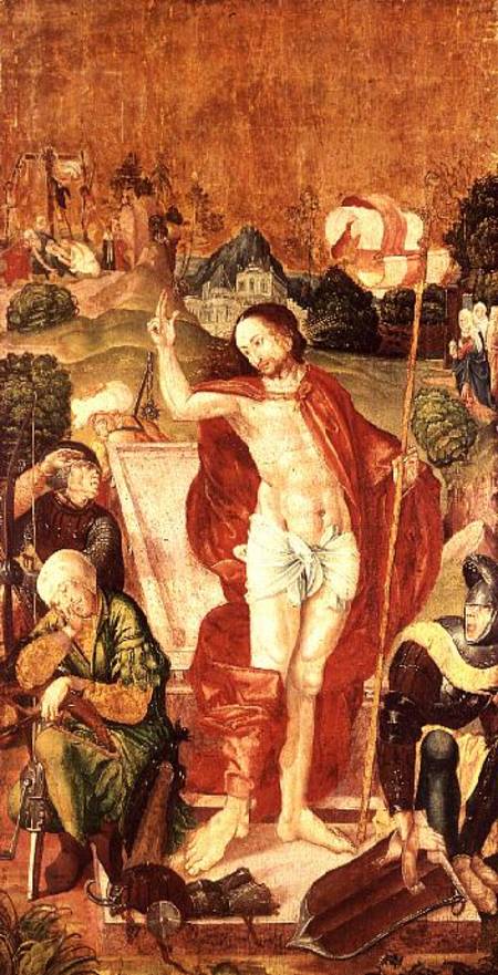 The Resurrection (tempera on panel) à Maître M.S.