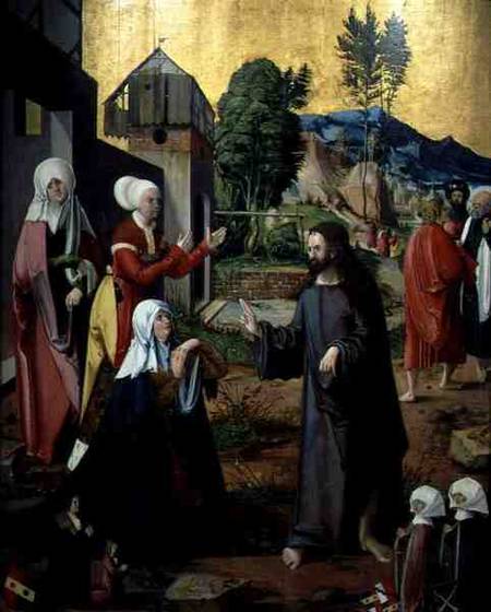 Altarpiece depicting Christ Leaving the Holy Women à Maître de Schabach
