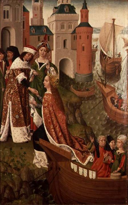 The King asks for the Hand of the Saint through an Intermediary Messenger à Maître de la Légende de Sainte Ursule