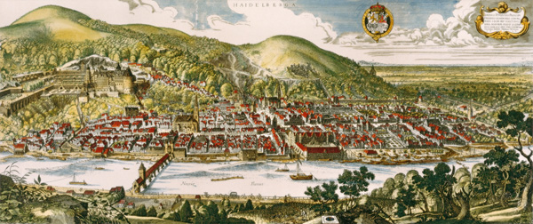 Heidelberg à Matthäus Merian l'Ancien
