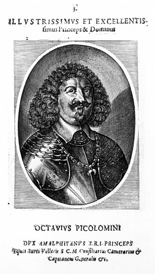 Prince Octavio Piccolomini, Duke of Amalfi, after a portrait of 1649 à Matthäus Merian le Jeune
