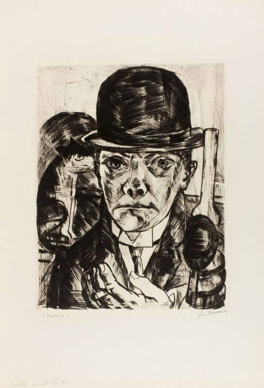 Self-Portrait in Bowler Hat à Max Beckmann