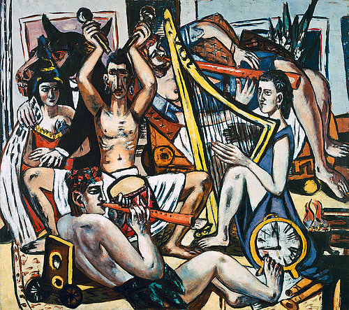 Blind mans bluff (Blinde Kuh). Centre panel of the triptych. 1945 à Max Beckmann