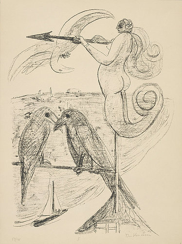 Day and Dream, Plate II - Weather-Vane (Wetterfahne). à Max Beckmann