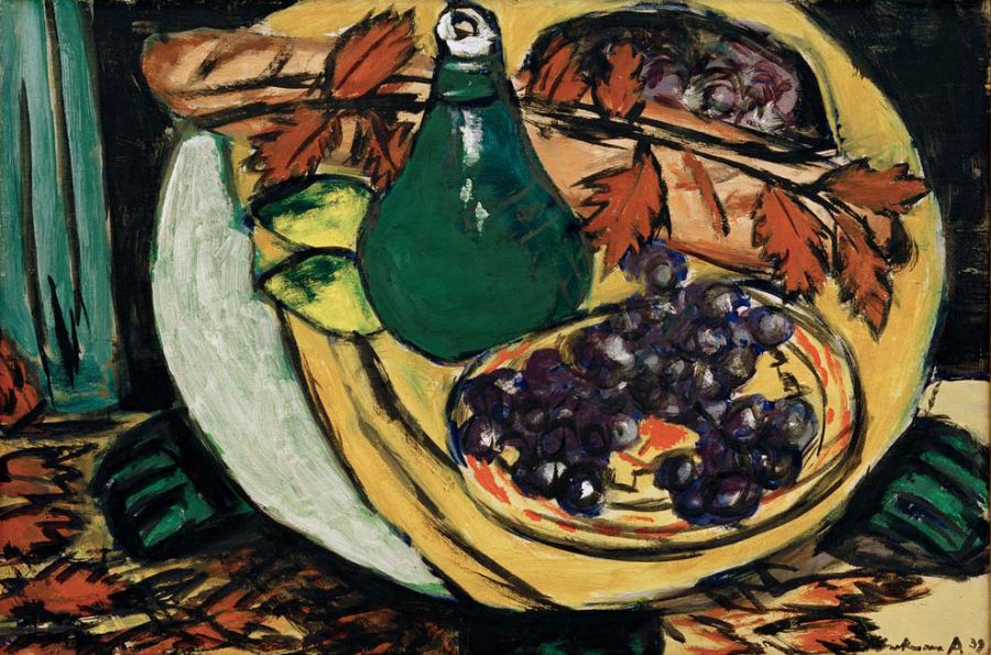 Autumn Still Life with grapes à Max Beckmann