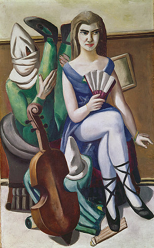 Pierrette and clown. 1925 à Max Beckmann