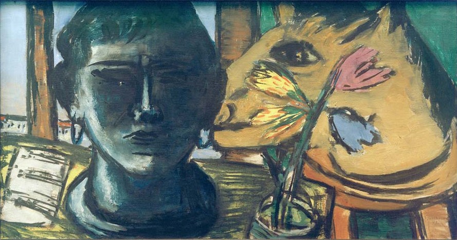 Stilleben mit Skulptur à Max Beckmann