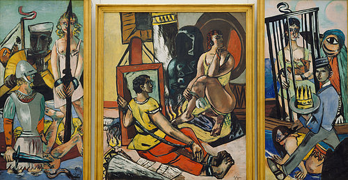 Triptychon Die Versuchung (Versuchung des hl. Antonius). 1936/37 à Max Beckmann