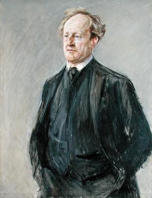 The Poet Gerhart Hauptmann (1862-1946) 1912 (oil on canvas) à Max Liebermann