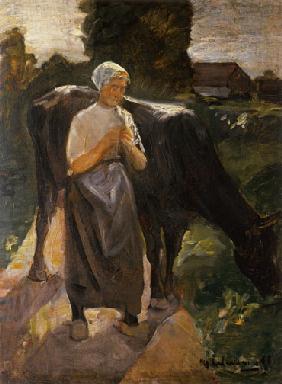 Fille avec la vache/ Kuhbergère néerlandais