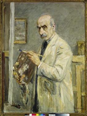 auto-portrait dans la chemise de peintre