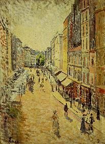 The Rue of the Abbesses. - Maximilien Luce en reproduction imprimée ou  copie peinte à l\'huile sur toile