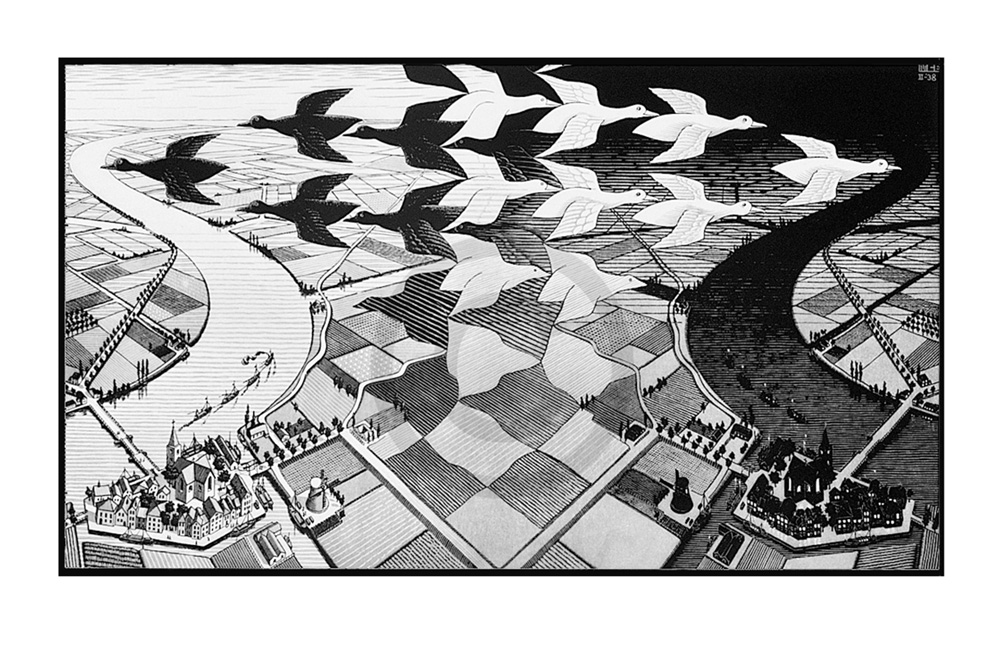 Titre de l‘image : M.c. Escher - Tag und Nacht  - (ESE-07)