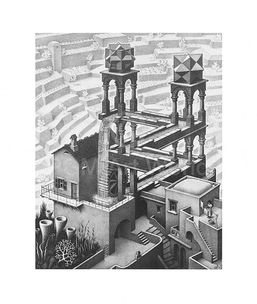 Titre de l‘image : M.c. Escher - Wasserfall - (ESE-15)