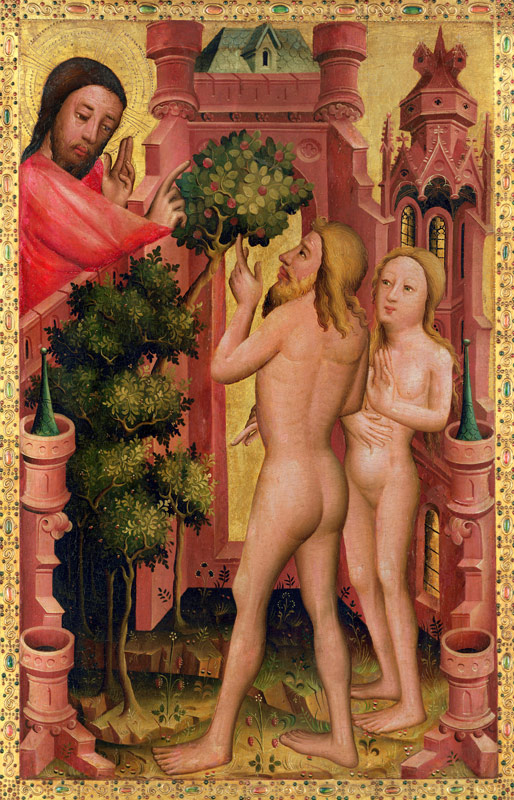 The Tree of Knowledge, detail from the Grabow Altarpiece à Maître Bertram