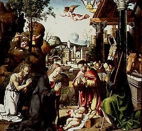 adoration des bergers, annonciation aux bergers et au train  trois rois Saints à Maître de Sainte-Lucie de Prato