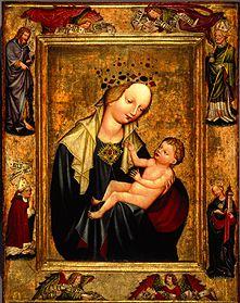 mère de dieu avec l'enfant image votive de la cathédrale à Breslau