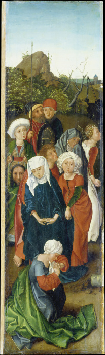 Raising of the Cross (Left Wing of the Triptych) à Maître de l'autel de Stötteritz