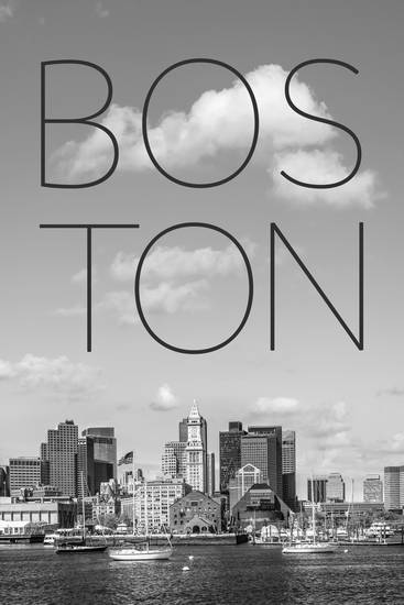 BOSTON Skyline North End & Financial District | Texte & Skyline