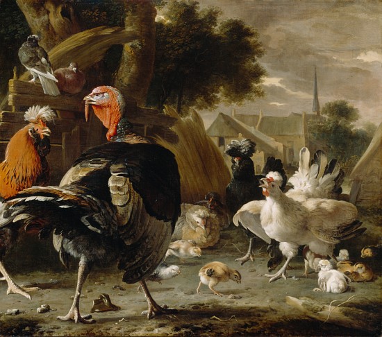 Poultry Yard à Melchior de Hondecoeter